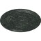 Ekena Millwork Tyrone Ceiling Medallion (Fits Canopies up to 6 3/4"), 16 1/8"OD x 3/4"P, Painted Turtle Crackle CM16TYPTC - alternate 2